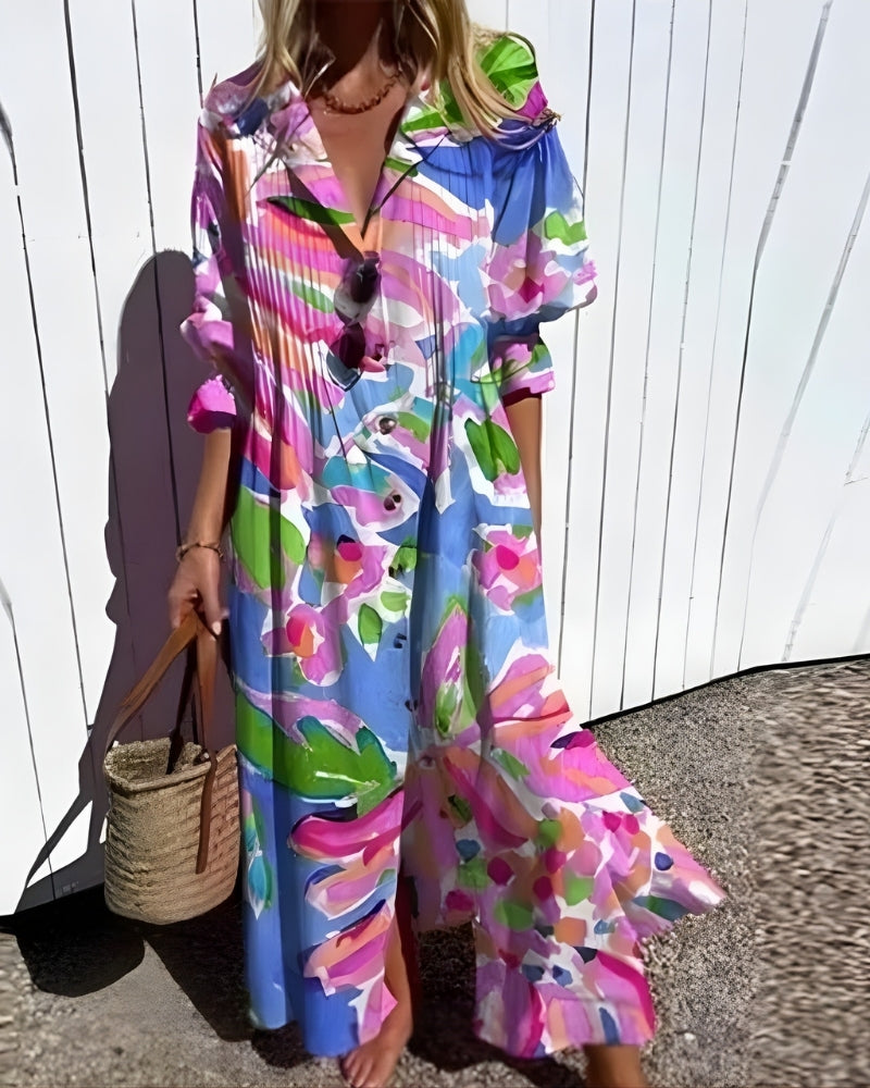 Strand Sommerkleid für Damen im Boho-Stil | Maxi