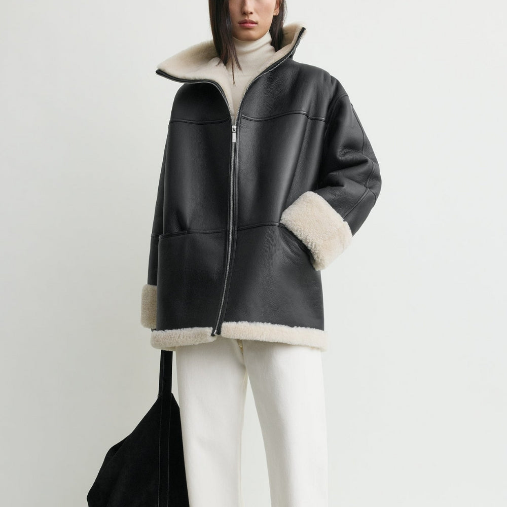 Streetwear-Winterjacke – abnehmbare Kapuze und Fleecefutter