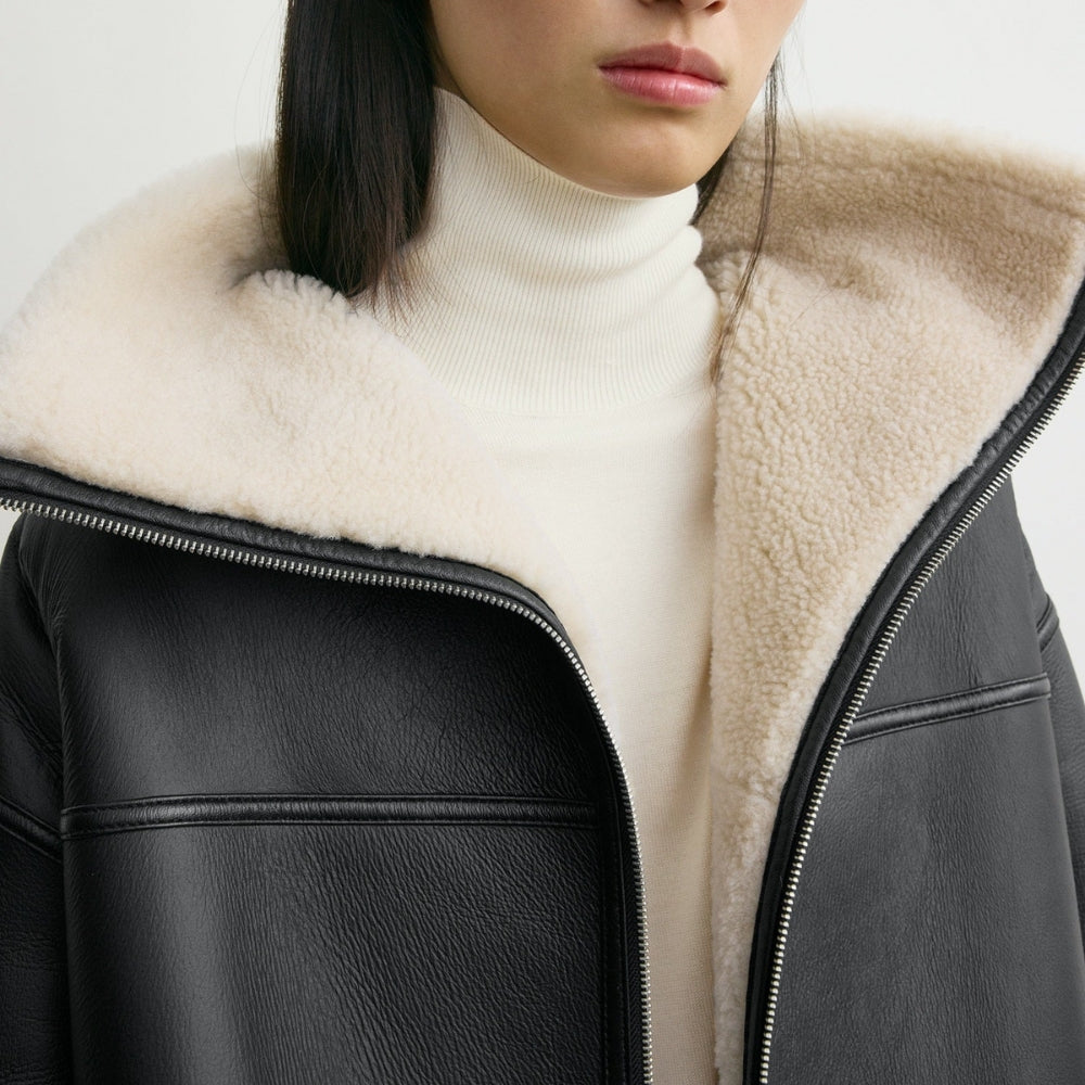 Streetwear-Winterjacke – abnehmbare Kapuze und Fleecefutter