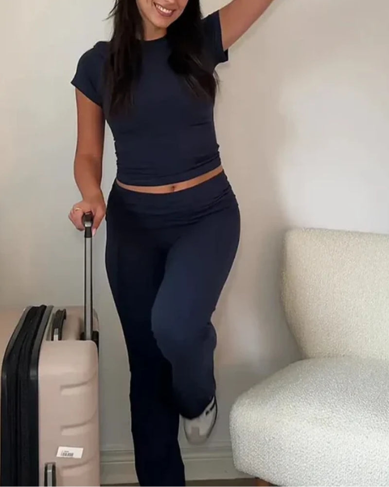 Stretch-Lounge-Set für Damen – Alltagsoutfit mit figurbetontem Schnitt