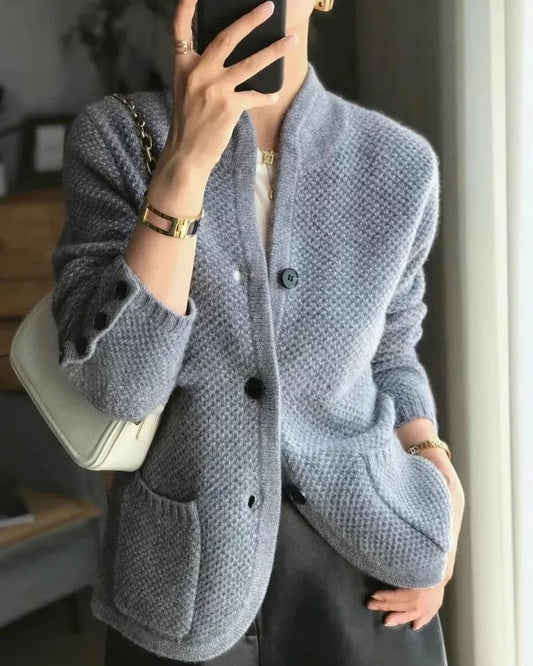 Strickjacke Damen 100% Kaschmir – Weicher Pullover für Herbst und Winter