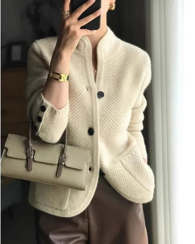 Strickjacke Damen 100% Kaschmir – Weicher Pullover für Herbst und Winter