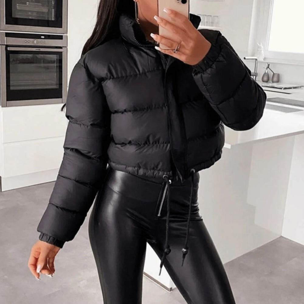 Stylische Lange Winterjacke für Frauen - Gesteppter Puffer mit Verstellbarer Passform