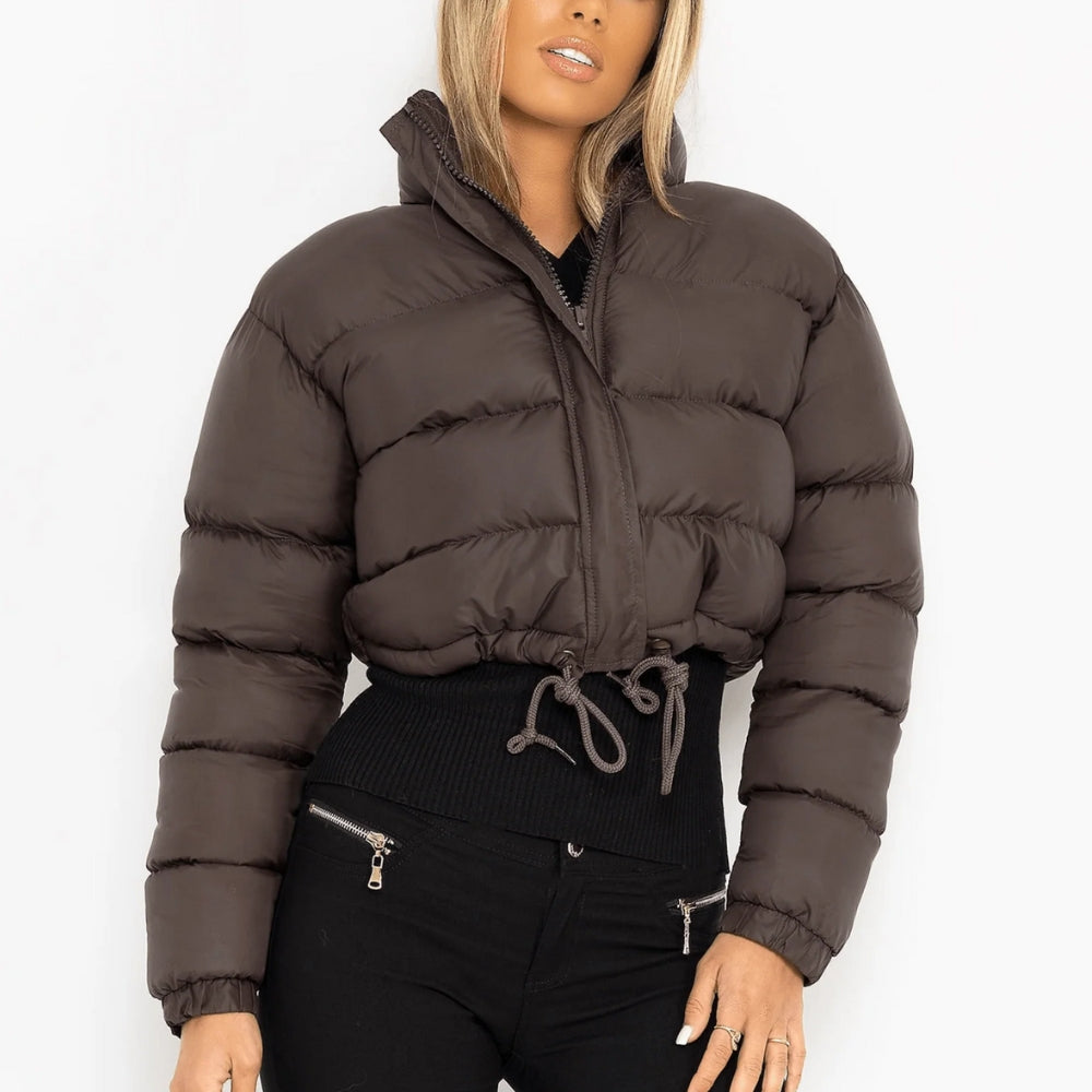 Stylische Lange Winterjacke für Frauen - Gesteppter Puffer mit Verstellbarer Passform