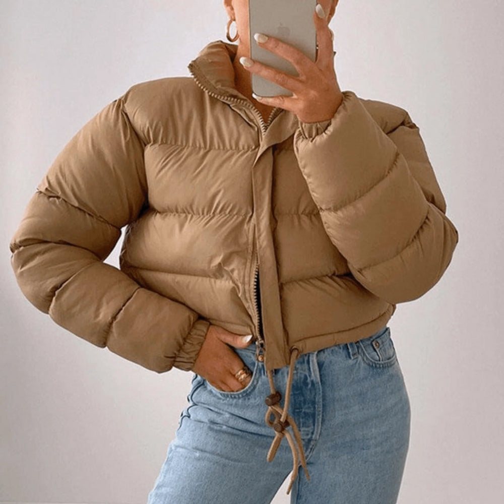 Stylische Lange Winterjacke für Frauen - Gesteppter Puffer mit Verstellbarer Passform