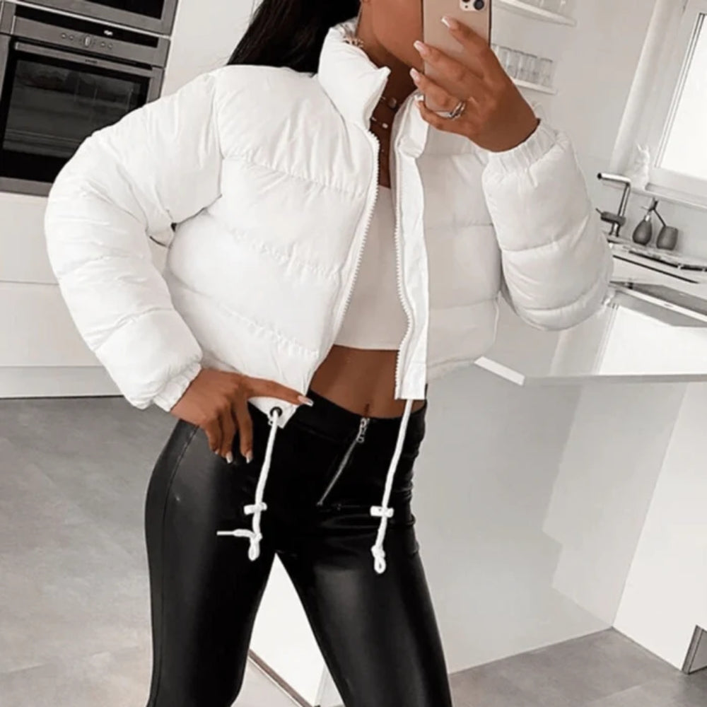 Stylische Lange Winterjacke für Frauen - Gesteppter Puffer mit Verstellbarer Passform