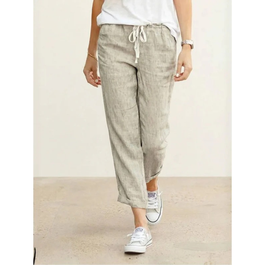 Sude | Damen Hose mit Kordelzug schmal geschnitten modern