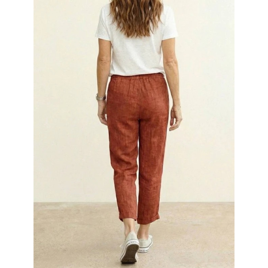 Sude | Damen Hose mit Kordelzug schmal geschnitten modern