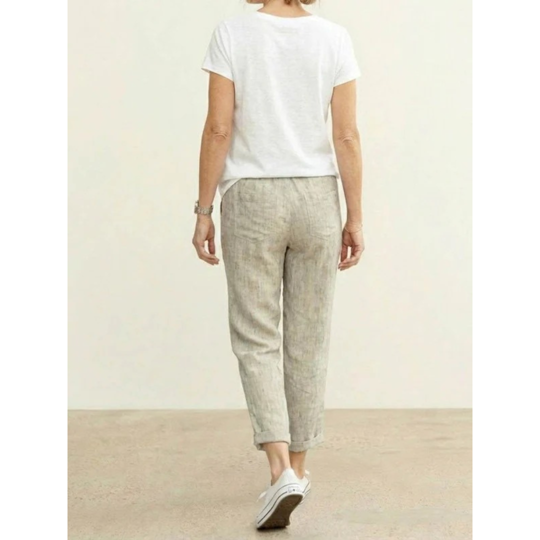 Sude | Damen Hose mit Kordelzug schmal geschnitten modern