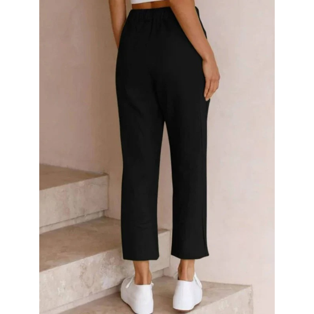 Sude | Damen Hose mit Kordelzug schmal geschnitten modern