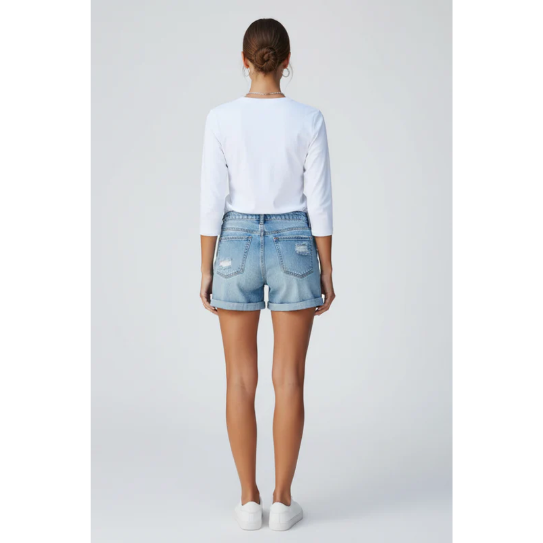 Svenja | Damen Shorts Für Alltag Mit Fransen Saum