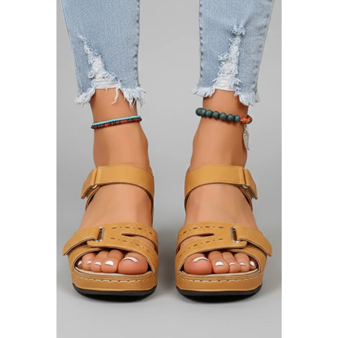 Tabea | Damen Keil Sandalen Mit Riemen Für Alltag
