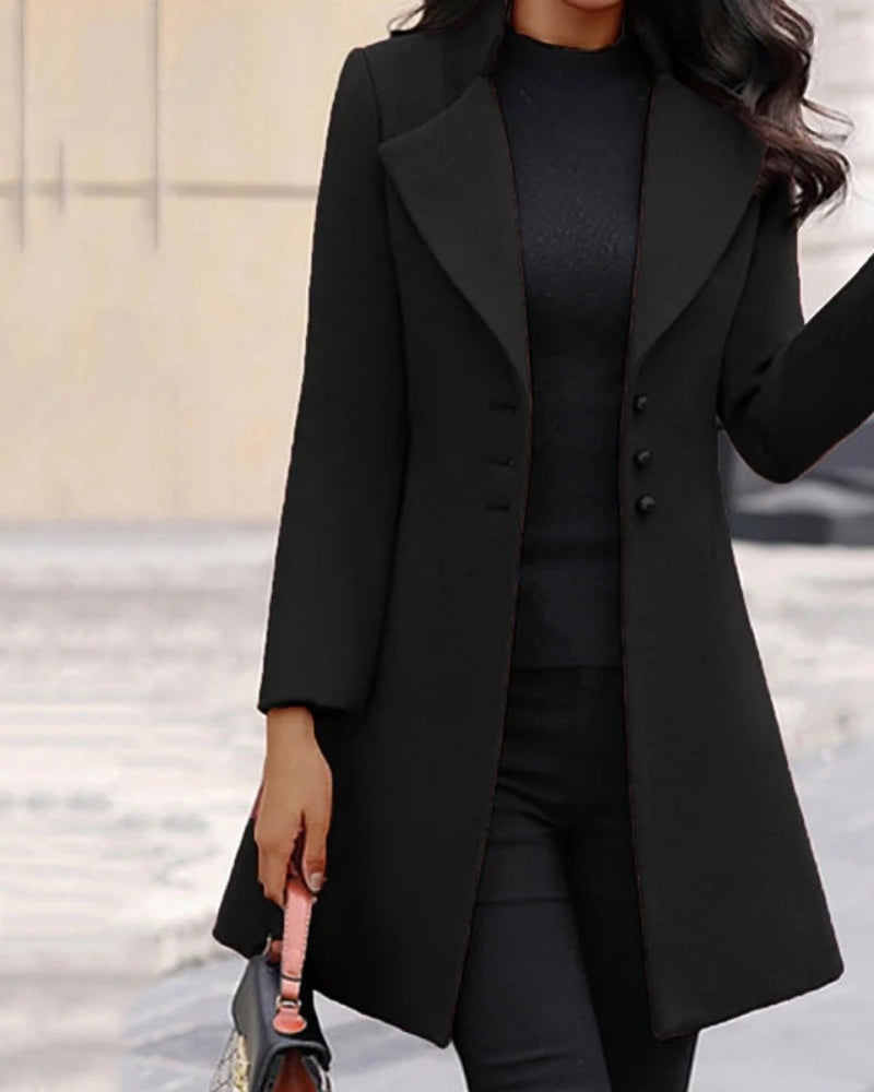 Taillierte Winterjacke für Damen – langer, eleganter Mantel für kalte Tage