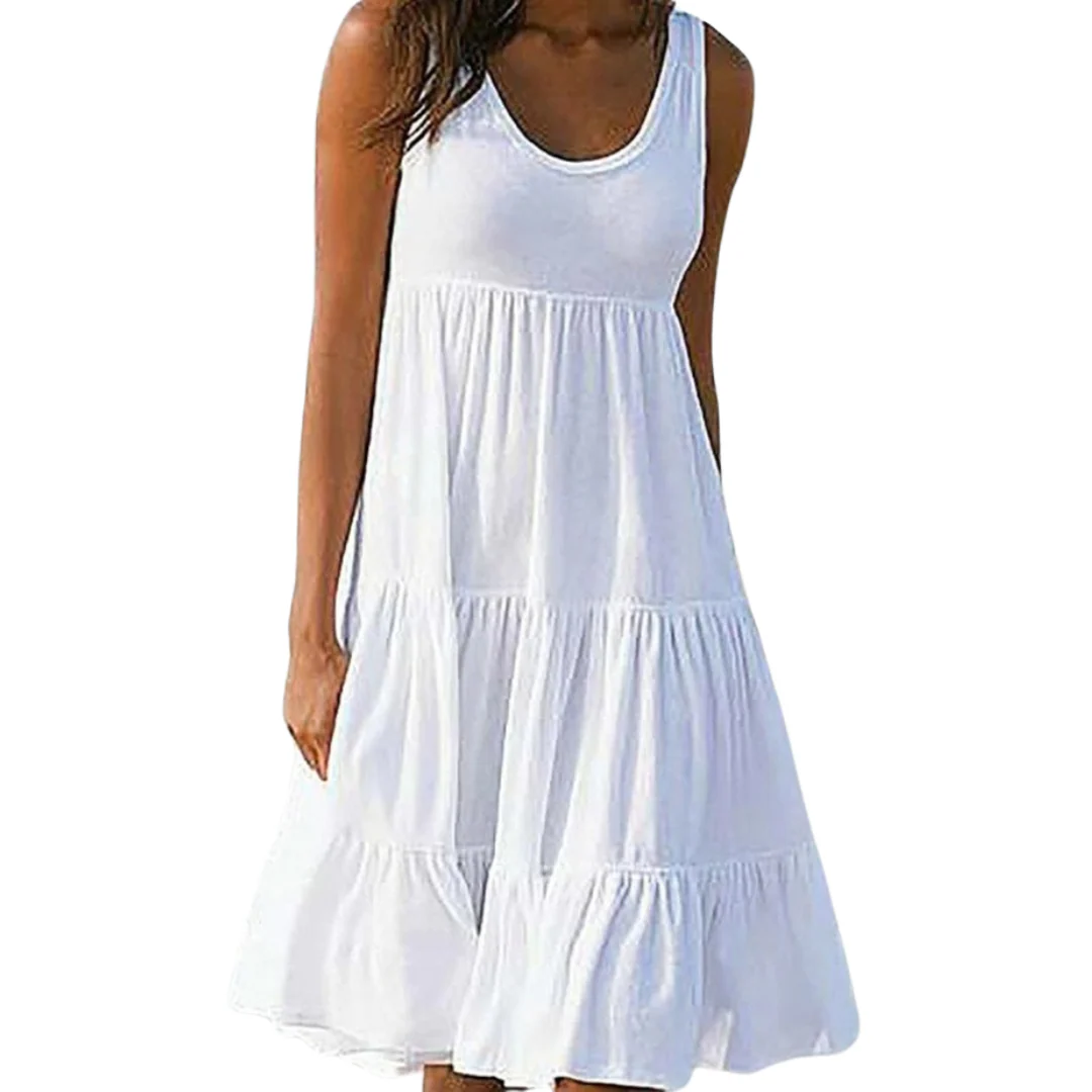 Talia | Damen Fließendes Midikleid Locker Freizeit