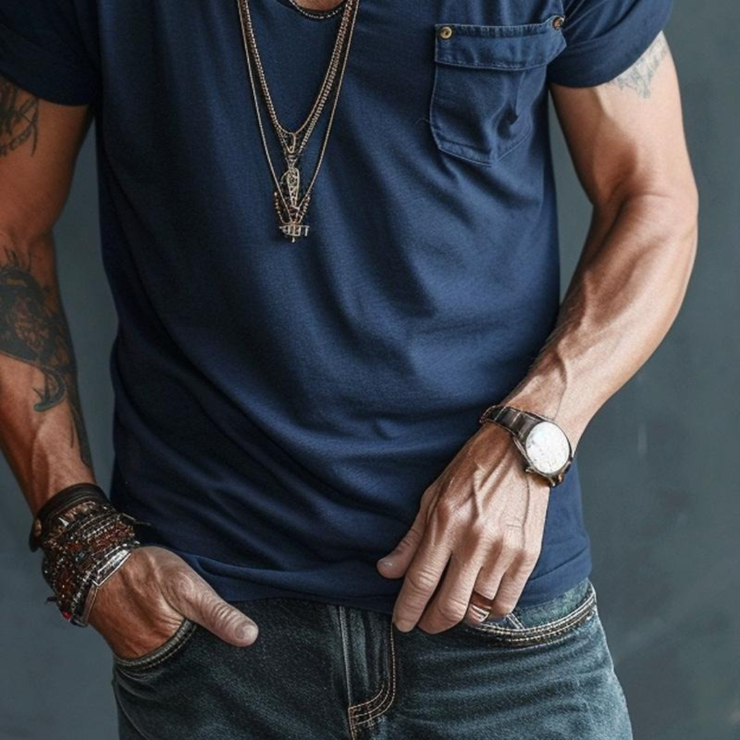 Tarek | Herren T Shirt Mit Taschen Für Alltag