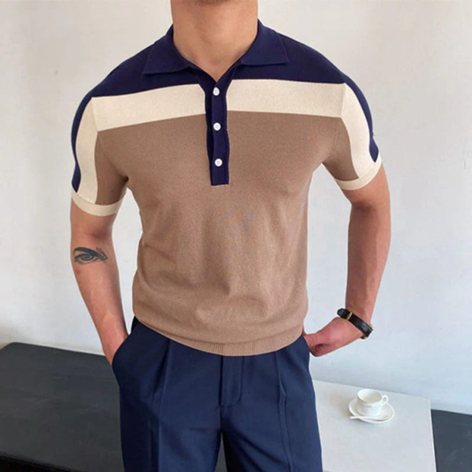 Timo | Herren Poloshirt Colorblock Für Alltag