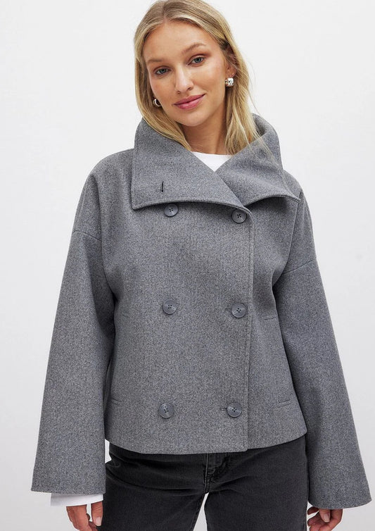 Übergangsjacke Damen mit Revers – Kurz geschnittene Jacke für den Alltag