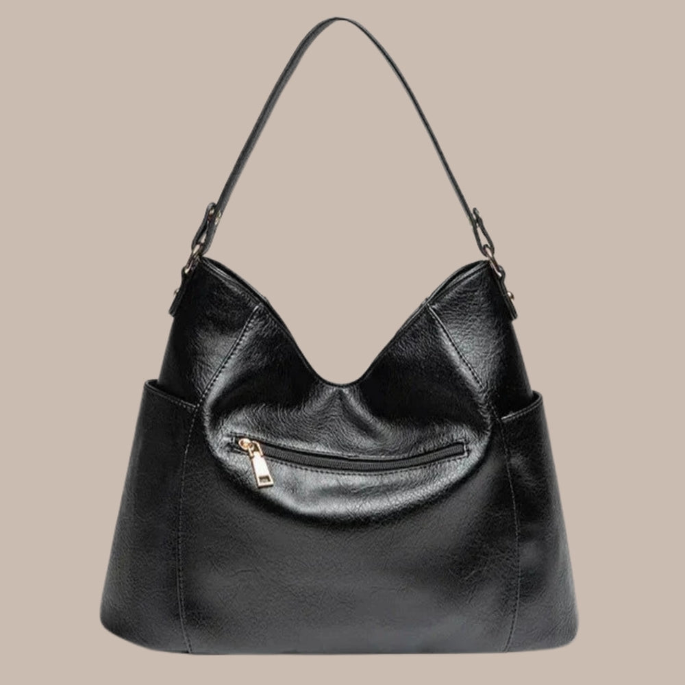 Umhängetasche für Frauen - Große Alltagstasche mit Reißverschlüssen