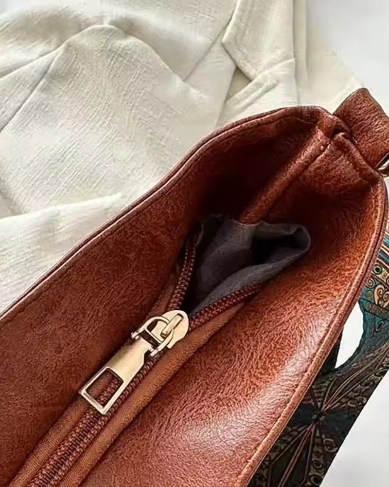 Umhängetasche für Frauen – mit abnehmbarem, gemustertem Riemen