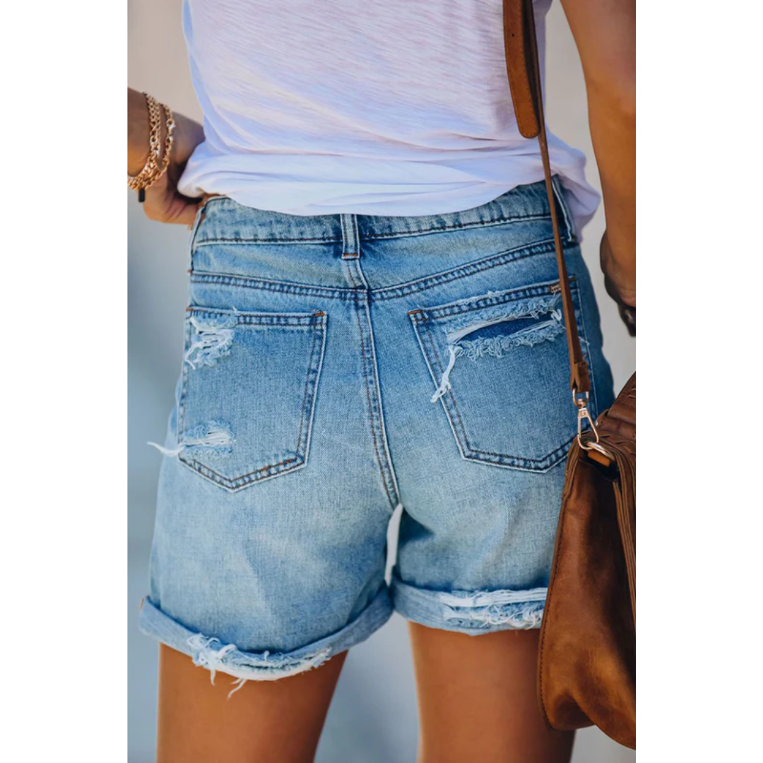 Ursula | Damen Denim Shorts mit schlichtem Design