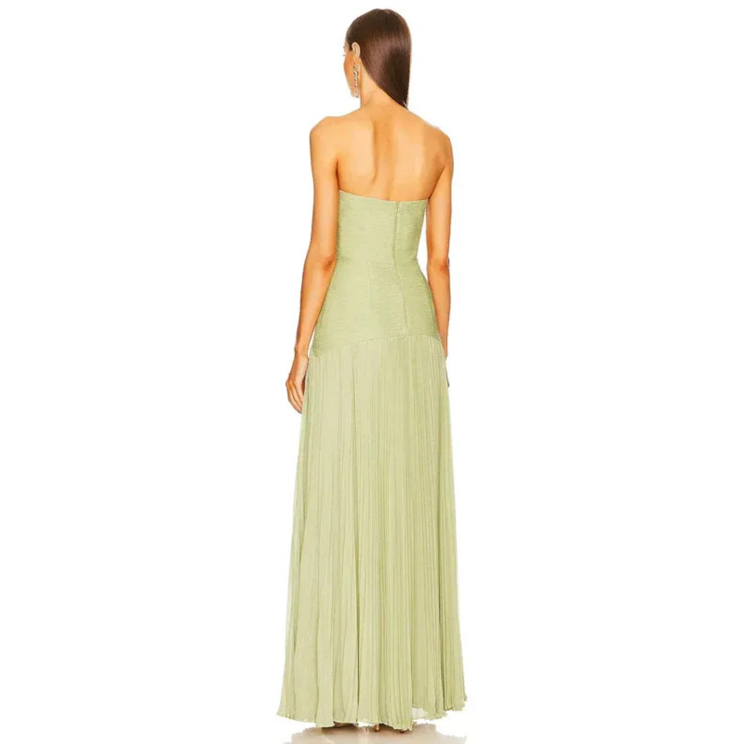 Valentina | Damen Kleid Maxikleid Plissee Hochzeit Elegant