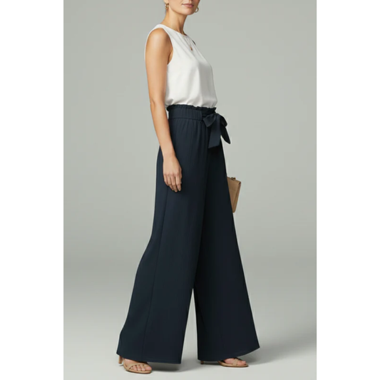 Vina | Damen Palazzo Hose Für Alltag Mit Gürtel