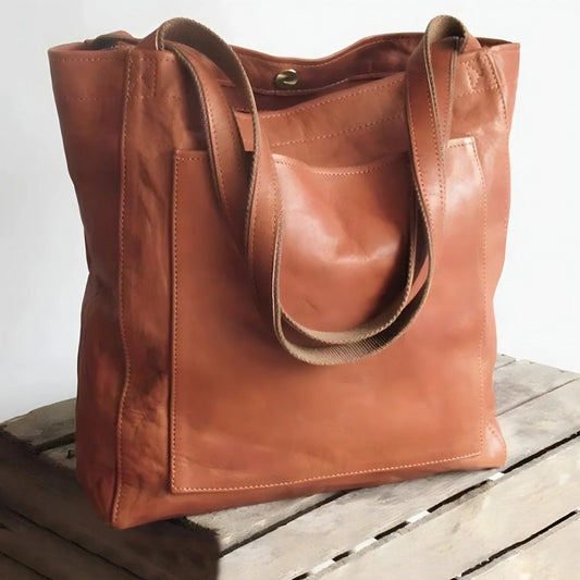Vintage Handtasche für Frauen - Klassische Schulter-Tasche mit Reißverschluss