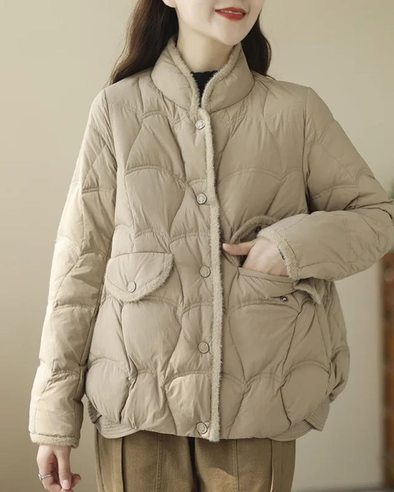 Warme Damen Winterjacke für kalte Tage – Gestepptes Design mit praktischen Details