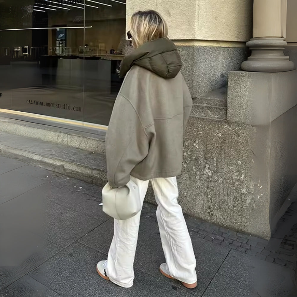 Warme Damen-Winterjacke - Kapuzenmantel mit kuscheliger Passform