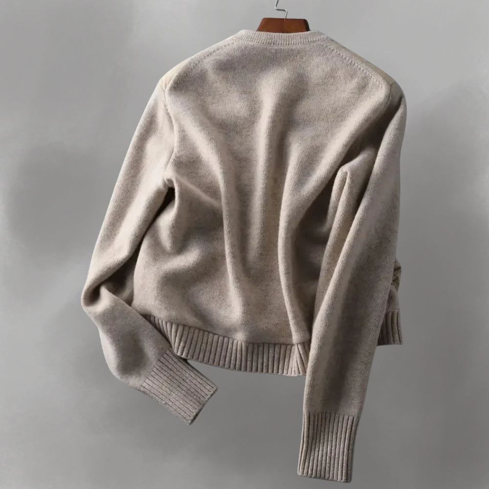 Warme graue Winterjacke Damen - Leichte Jacke mit Knöpfen für jeden Tag