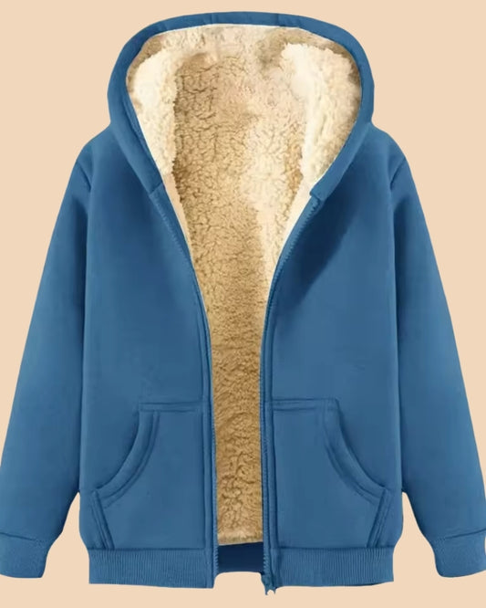 Warmer Hoodie – Fleecejacke mit Reißverschluss für den Alltag