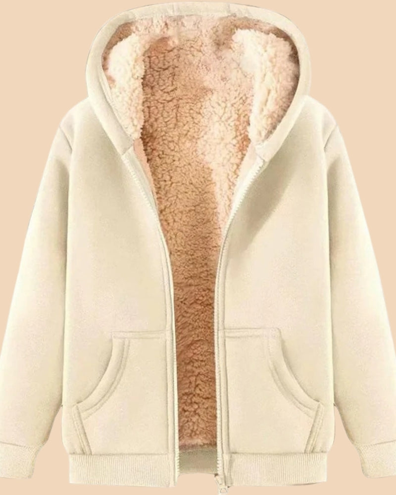 Warmer Hoodie – Fleecejacke mit Reißverschluss für den Alltag