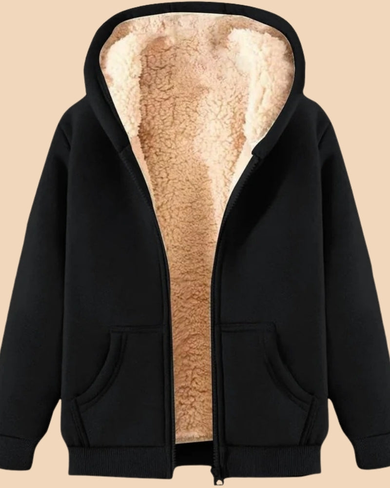 Warmer Hoodie – Fleecejacke mit Reißverschluss für den Alltag