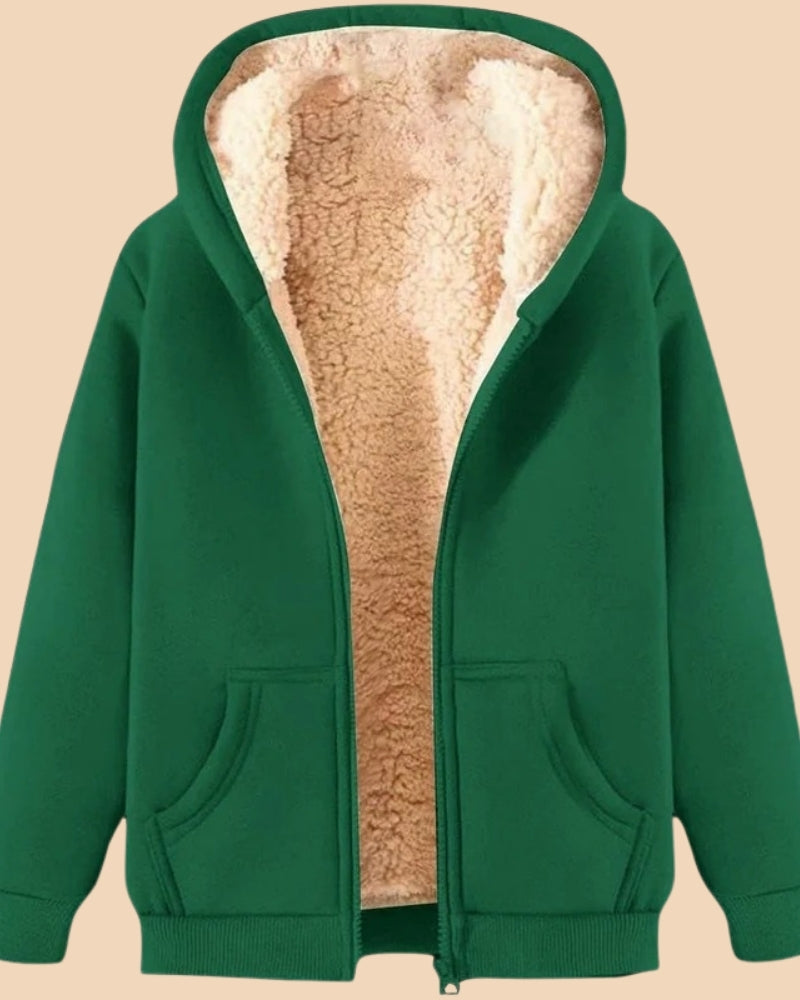 Warmer Hoodie – Fleecejacke mit Reißverschluss für den Alltag