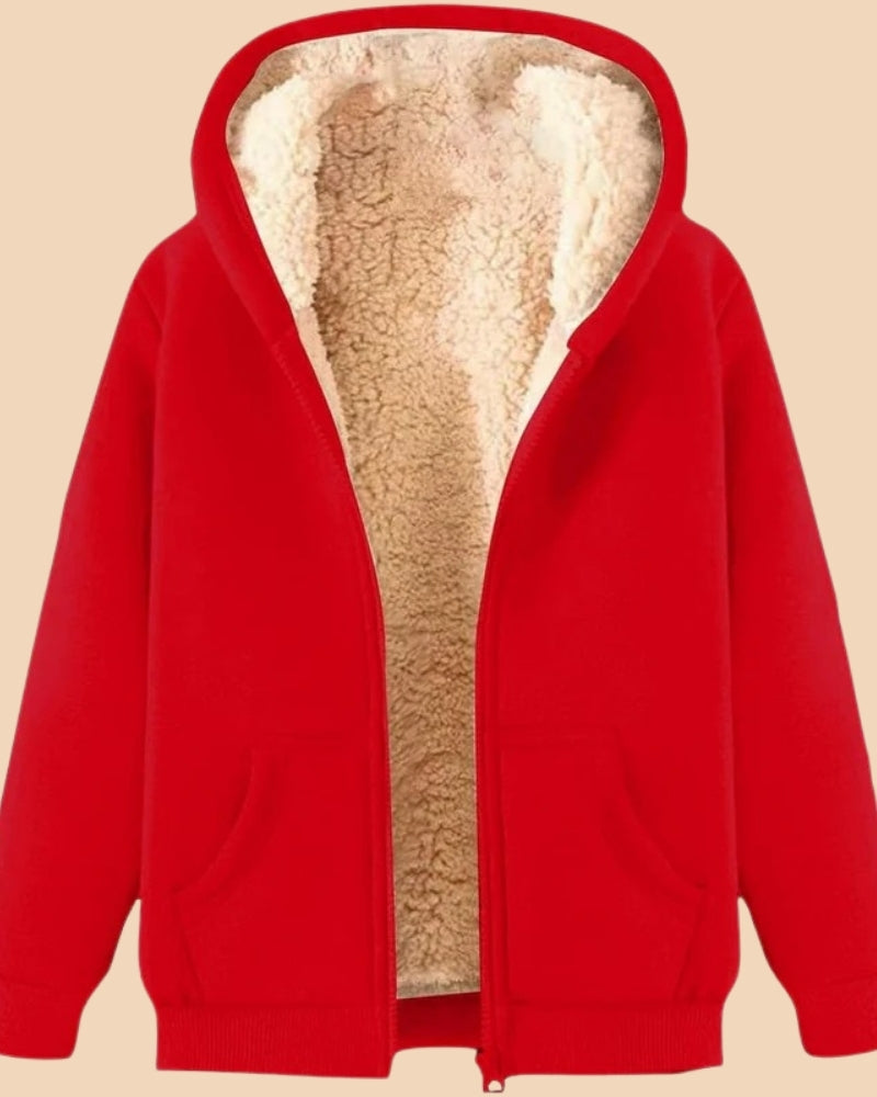 Warmer Hoodie – Fleecejacke mit Reißverschluss für den Alltag