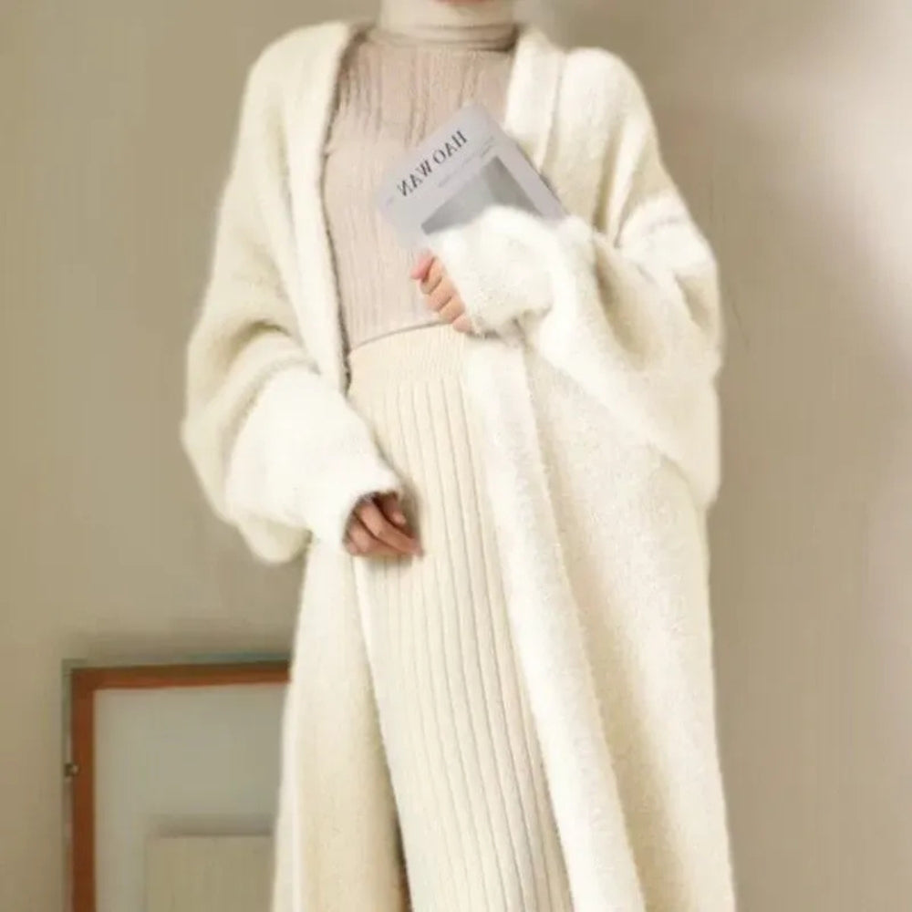 Weiche lange Strickjacke - Bequemer Damenstrick für lässige Kleidungsstücke