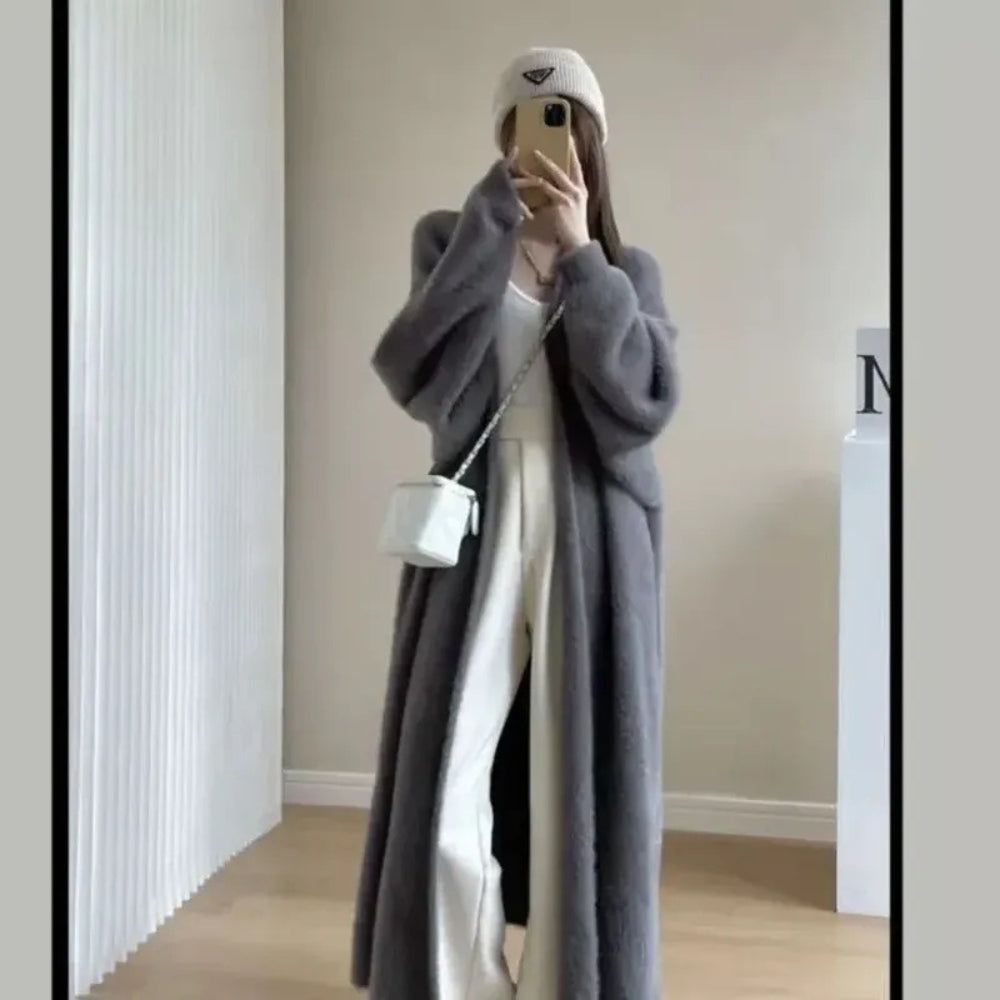 Weiche lange Strickjacke - Bequemer Damenstrick für lässige Kleidungsstücke