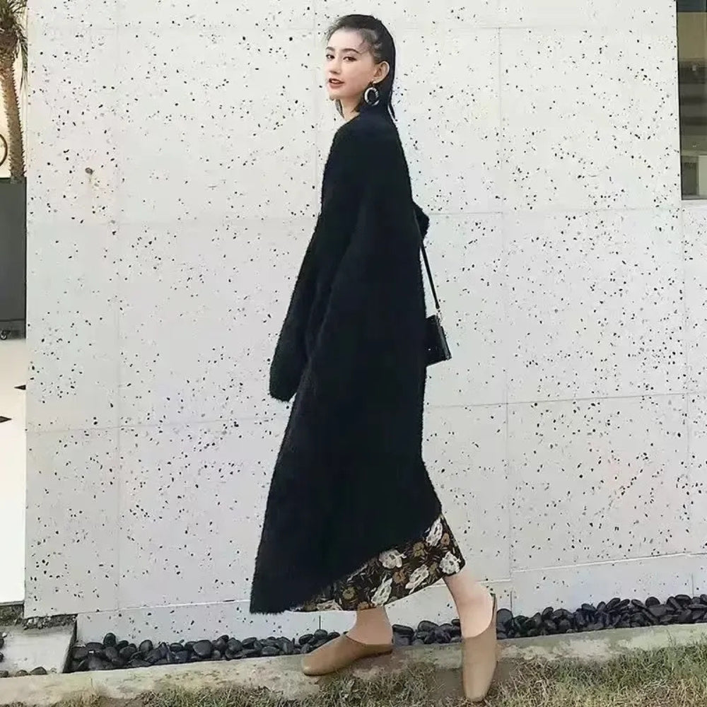 Weiche lange Strickjacke - Bequemer Damenstrick für lässige Kleidungsstücke