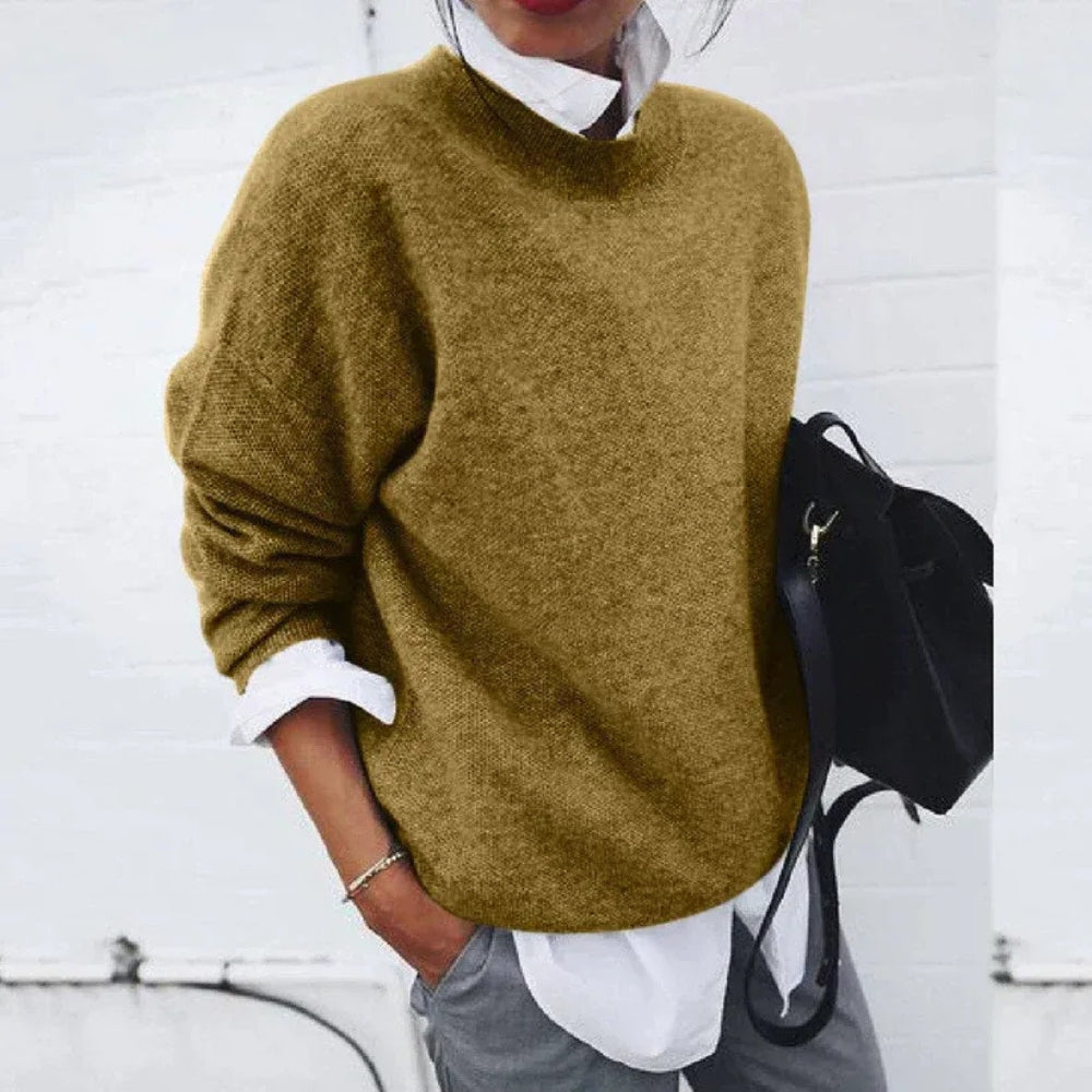 Weicher Strickpullover – Bequemer Langarmpullover für Damen