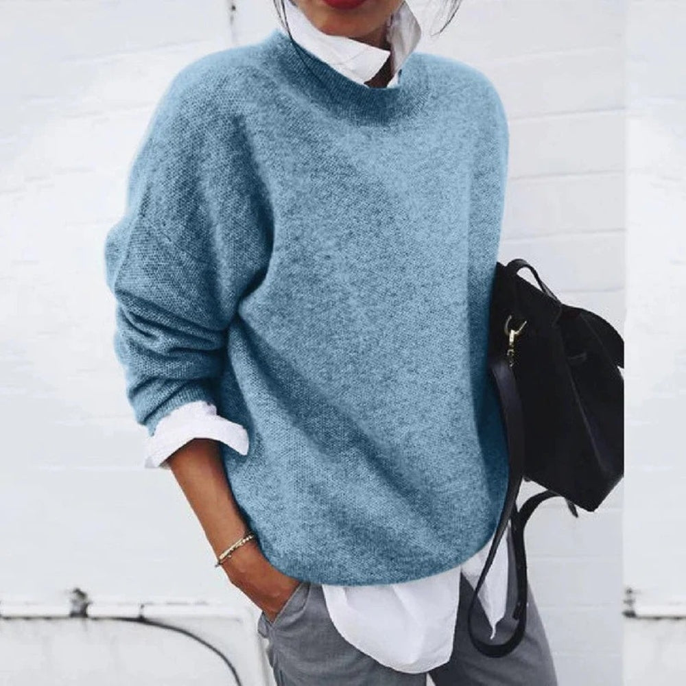 Weicher Strickpullover – Bequemer Langarmpullover für Damen