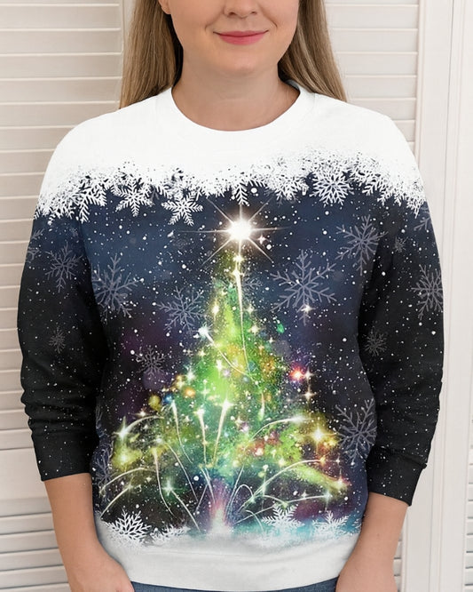 Weihnachtspullover Damen – Klassisches Design mit Schneeflockenmuster