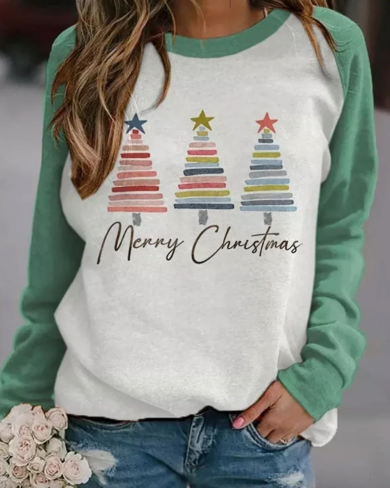 Weihnachtssweatshirt Damen – Drei Weihnachtsbäume