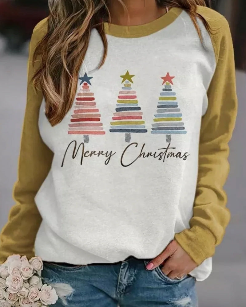 Weihnachtssweatshirt Damen – Drei Weihnachtsbäume