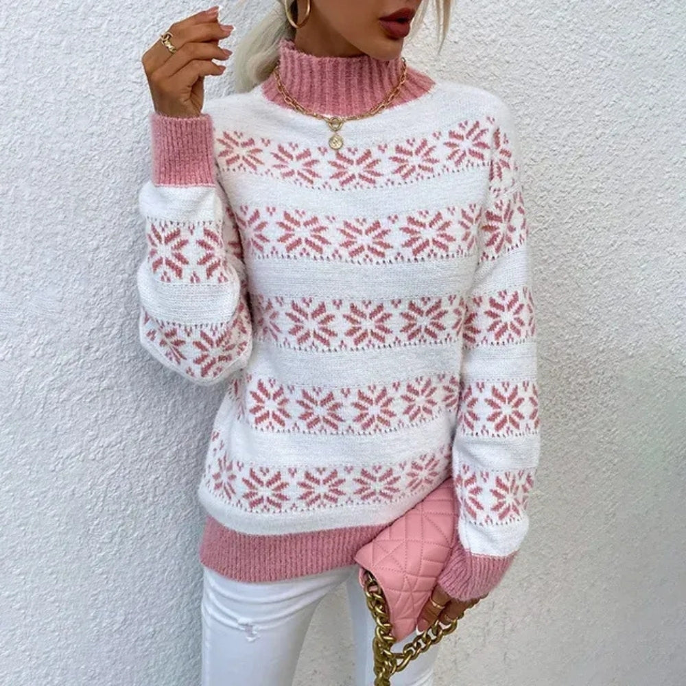 Winter Rollkragenpullover – Gemütlicher Pullover mit festlichem Design für Weihnachten