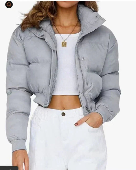 Winterjacke Damen kurz – Modische Pufferjacke mit Kapuze