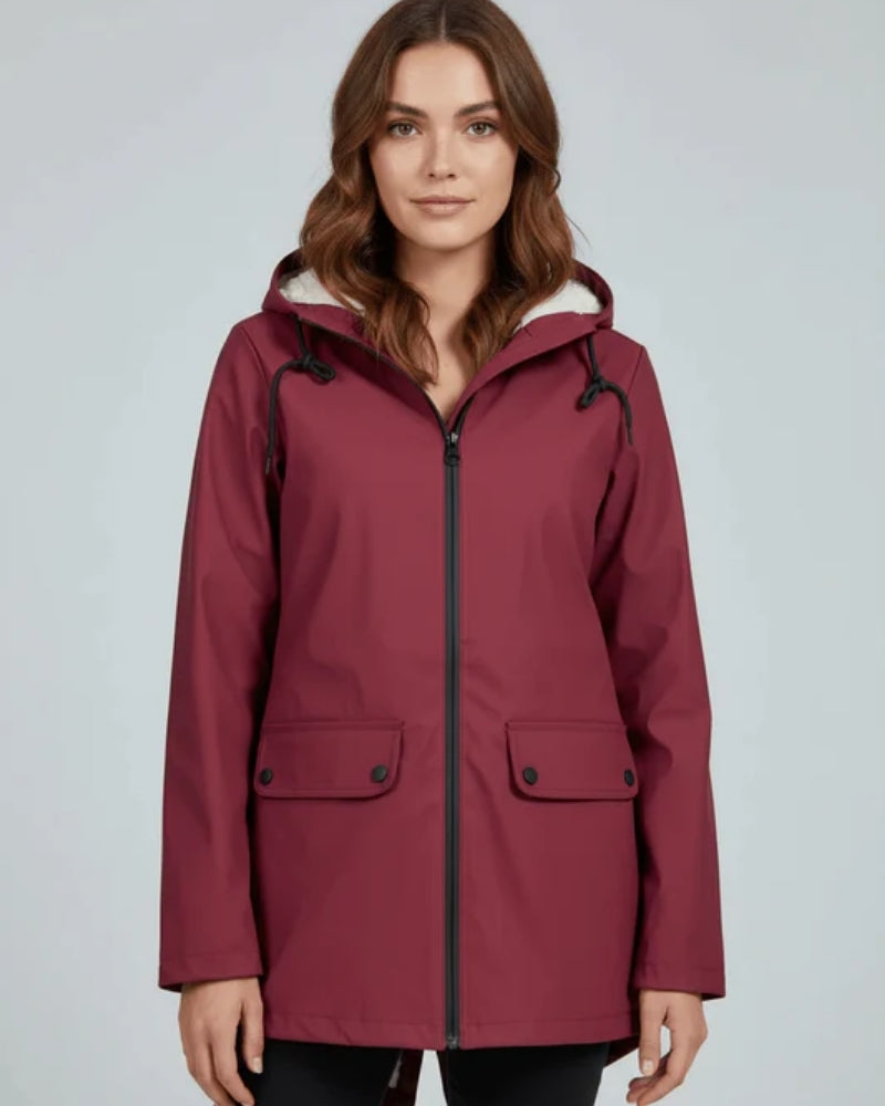 Winterjacke Damen – Trenchcoat Mantel mit Kapuze und tailliertem Schnitt für die kalte Jahreszeit