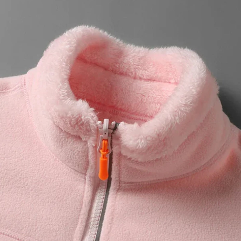 Winterjacke für Damen – Fleece mit Taschen