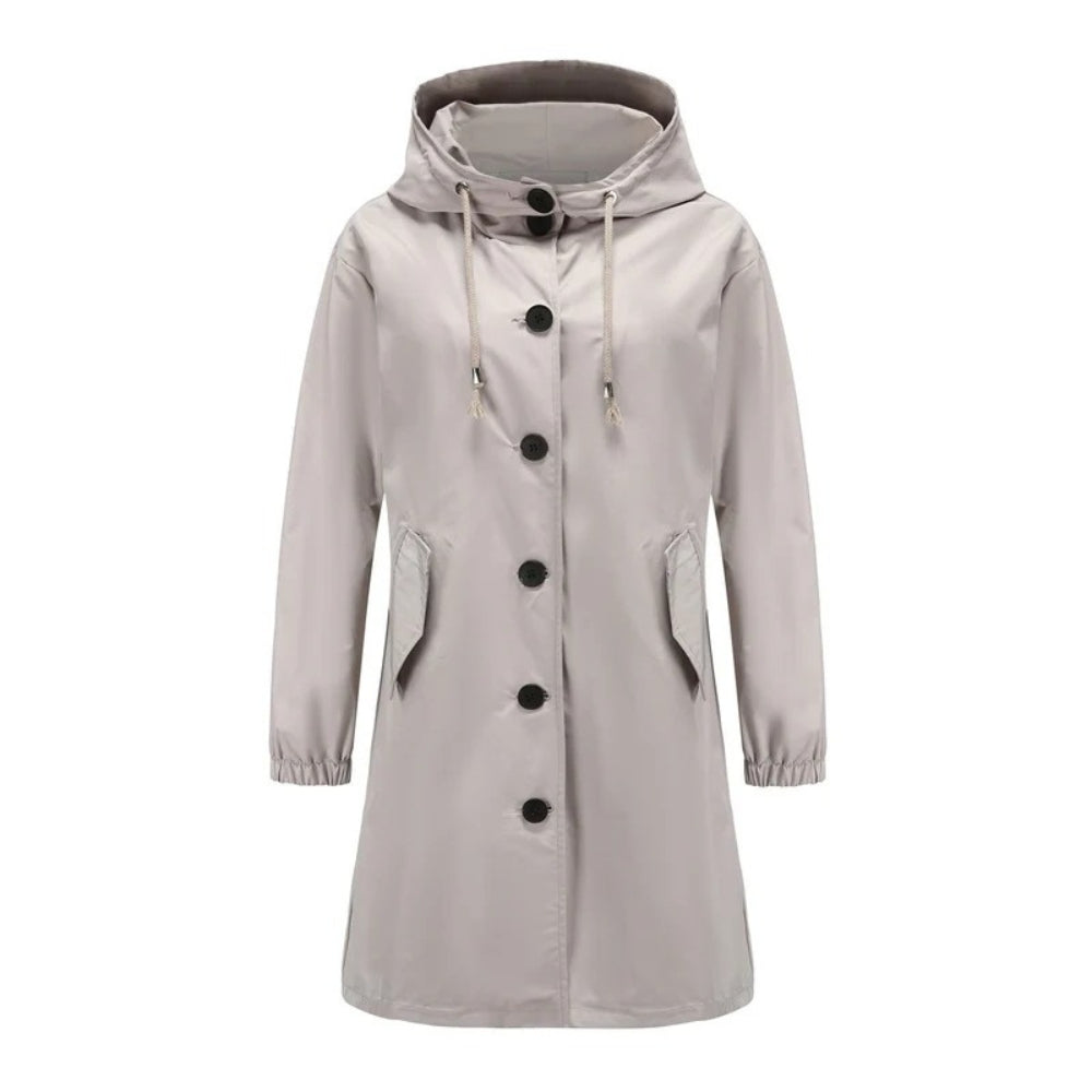 Winterjacke für Frauen - Wasserdichte lässige Outdoor-Jacke mit Kapuze