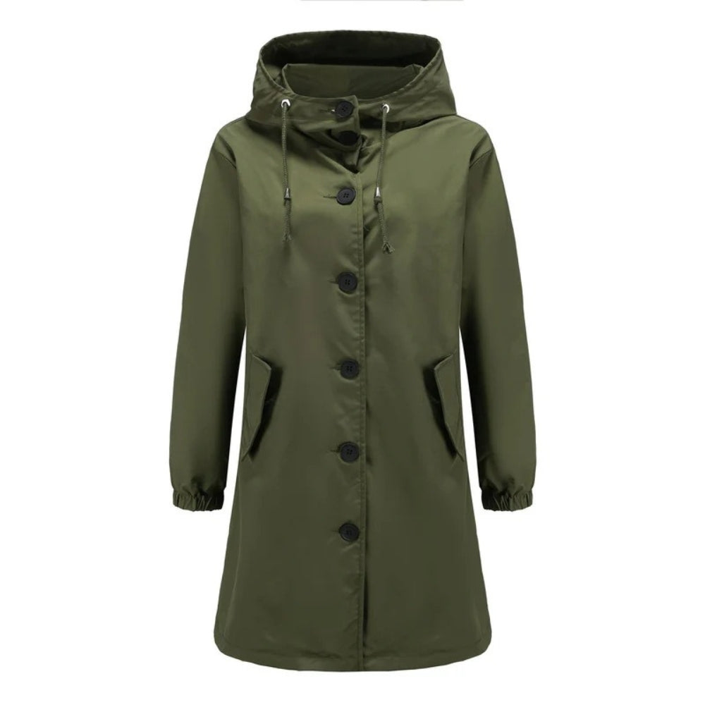 Winterjacke für Frauen - Wasserdichte lässige Outdoor-Jacke mit Kapuze