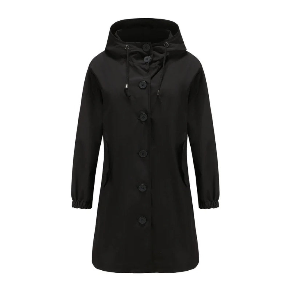 Winterjacke für Frauen - Wasserdichte lässige Outdoor-Jacke mit Kapuze